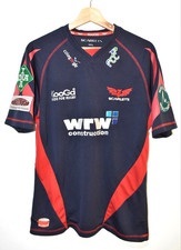Llanelli Scarlets KooGa Away Rugby Shirt 2008 2009 Vintage Navy Small S Mens