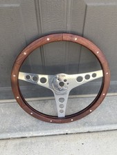 Vintage 1960s 1970s Superior Performance The 500 Flat Wood Steering Wheel