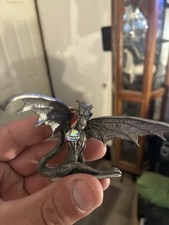 Ral Partha Vintage Pewter Mountain Dragon Mini Figure 1980s Dungeons Dragons