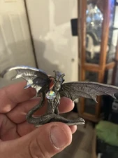 Ral Partha Vintage Pewter Mountain Dragon Mini Figure 1980s Dungeons Dragons