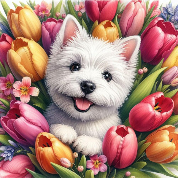 Hund Diamond Art Erwachsene Set, DIY Wohndekoration 30X30Cm-image