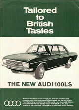 Auto Union Audi 100 LS 4-dr 1969 UK Market Launch Foldout Sales Brochure