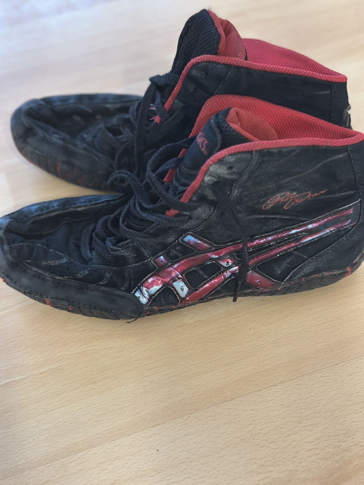 Asics RULONS Wrestling Shoes Red/Black Men’s Size 10 Extremely Rare ...