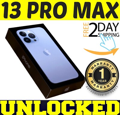 Apple iPhone 13 PRO MAX 128GB 256GB 512GB (UNLOCKED)  1 YR WARRNTY     SEALED 