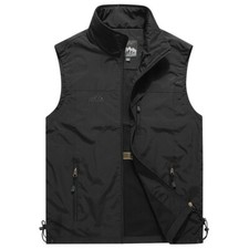 Mens Vest Waistcoat Utility Photographer Fishing Vest Sports Workwear Fisherman