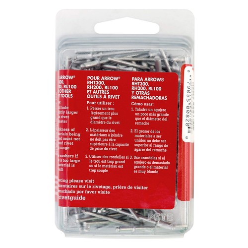 Arrow 1/8 in. D X 1/8 in. Aluminum Short Rivets Silver 100 pk - Picture 5 of 6