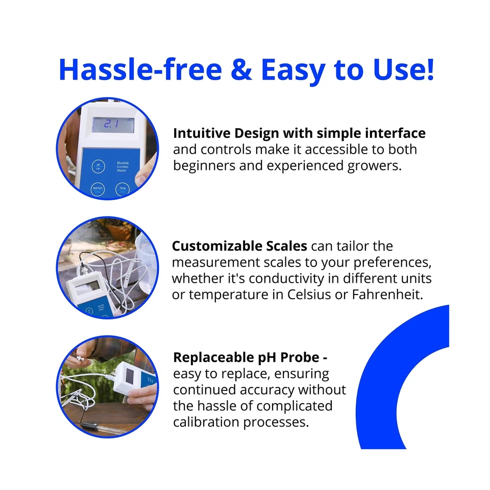 Bluelab 组合计适用于水中的 pH、温度和电导率 - 易于校准... — 第 3/4 张图片