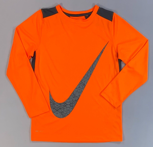 Boy's Nike Youth Dri-Fit Polyester M Long Sleeve Swoosh Shirt NEW WITHOUT TAGS