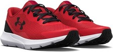 Under Armour Boys sneaker Surge 3 Running Shoe Red/White Bigkid size 7Y age 8-12
