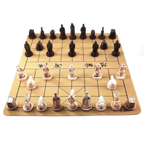Traditionelles chinesisches Xiangqi tragbares Schachspiel, Reise Brettspiel Set mit Res...