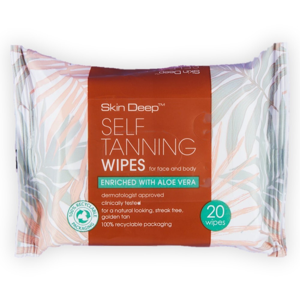 Skin Deep Self Tanning Wipes With Aloe Vera 20 Wipes eBay
