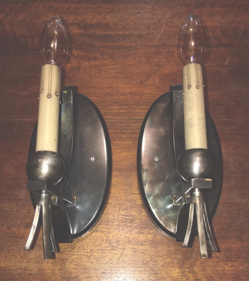 Aplique de pared antiguo gótico industrial vintage con cable par 62D Foto 2 de 4