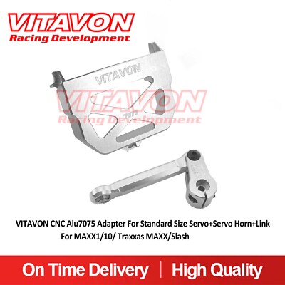 Vitavon CNC Alu7075 Servo Adapter+Servo Horn+Link For MAXX1/10  MAXX/Slash