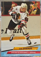 1992-93 Fleer Ultra Karl Dykhuis RC #274 Chicago Blackhawks