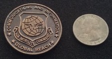 HISTORIC Air Mobility Command AMC Global Reach Comms Information Challenge Coin