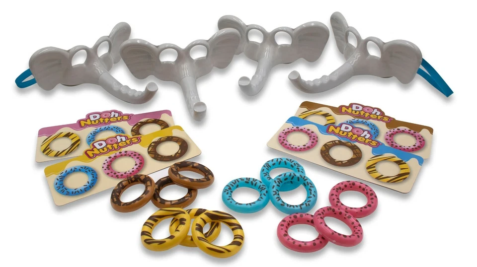 Doh Nutters Game by IDEAL - Elephant Mask Donut-Grab Game, Fun Family Party Toy - Image 4 of 4