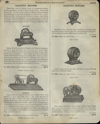 1918 PAPER AD Weeden Electric Motor Toy Train Transformer Lionel Current Reducer