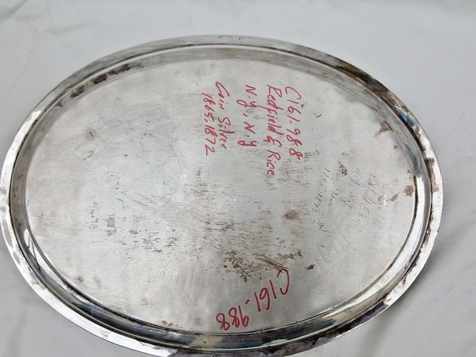 REDFIELD & RICE NEW YORK MAGNIFICENT CIRCA 1865 SILVER PLATED 16" LONG