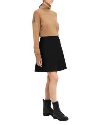 Theory L18043 Womens Black Wool A Line Skirt Size S/P | eBay