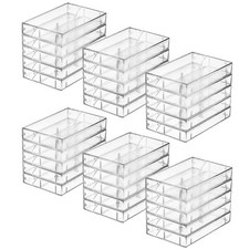 Fasmov 30 Pack Clear Plastic Cassette Tape Cases Audio Storage