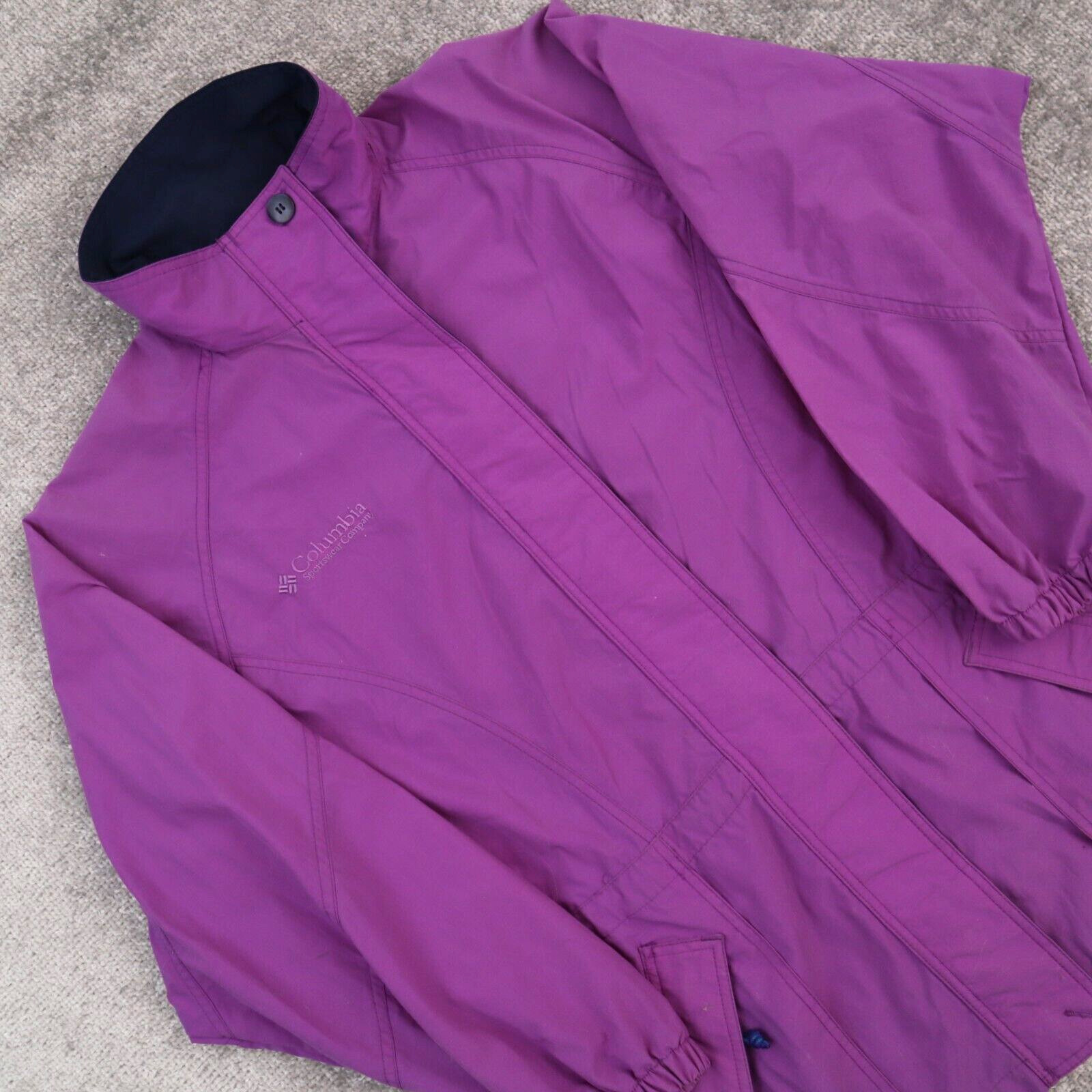 Columbia Women's Small Solid Purple Button Zip Wi… - image 8