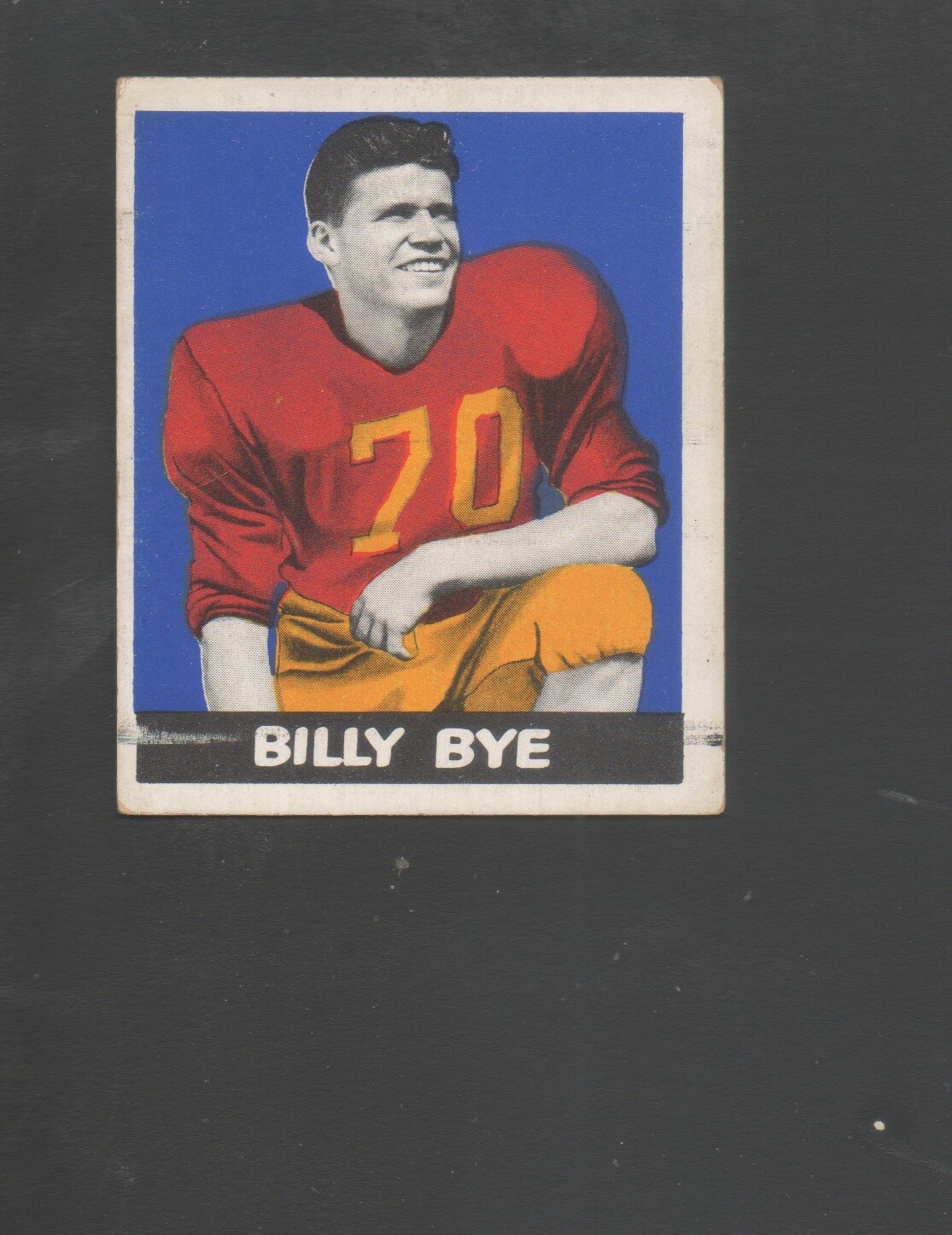 Billy Bye #81 Football Cards 1948 Leaf trading card — raw and PSA graded price guide