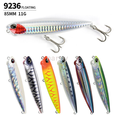 7PCS Fishing Lure 85MM/11G Topwater Floating Pencil Lure Wobblers Crankbait