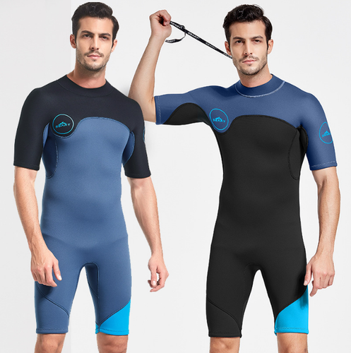 Men 2mm Neoprene Short Sleeve Wetsuits 