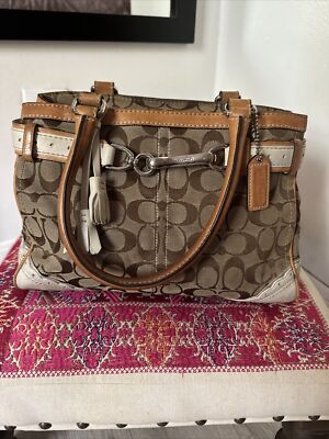 COACH レザーボストンバッグ ブラウン・ネイビー COACH レザーボストンバッグ ブラウン・ネイビー ネイビー（紺）系