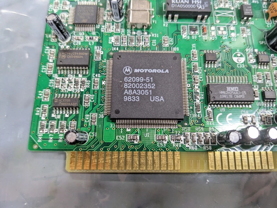 Módem de datos/fax/voz Motorola Win5601/5602 con conectores de micrófono y altavoz PC de colección Foto 2 de 4