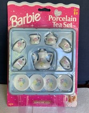TOOTSIETOY BARBIE Porcelain Tea Set 1998 Sealed Package 10830