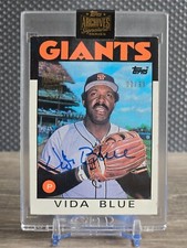 2022 Topps Archives VIDA BLUE Signature Series Auto 2/99 Giants 1986 Topps #770