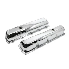 1964-1980 Oldsmobile 350 455 Chrome Steel Tall Valve Covers - 330 400 425 V8