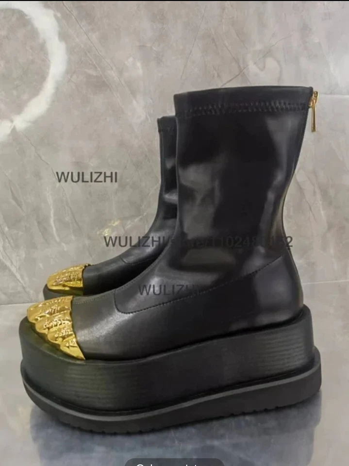 Botas Anke Puntera Negra Dorada Inspiradas en Schiaparelli 8.5 EE. UU. EU39 UK6 Solicitar Otra Talla Foto 4 de 4