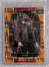 2022 Panini Select WWE Concourse Orange Flash Prizm #74 Omos