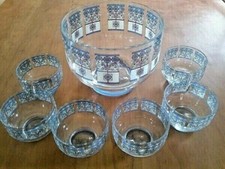 SERVIZIO MACEDONIA "EGIZIA" Collezione Anni 90 Coppa Grande + 6 Coppe Piccole