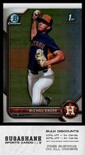 2022 Bowman Chrome BDC-120 Michael Knorr 1st   Astros   Baseball Card