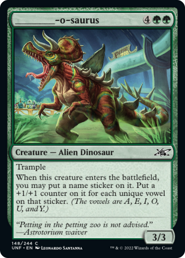 _____-O-SAURUS x4 mtg NM-M Unfinity 4 Common