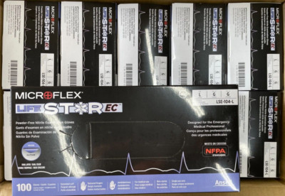 1000 Gloves Ansell MicroFlex LIFESTAR EC PF Dual Layer Extended Cuff LSE-104-L