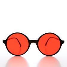 Round Sunglasses with Red Lens - Viva