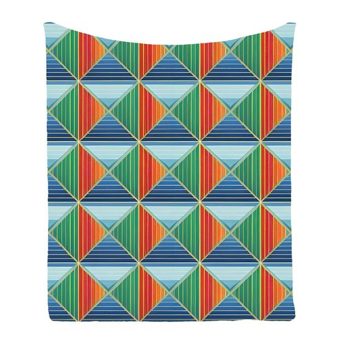 Geometric Triangles Diamonds Bedspread Sofa Throw Blanket Holiday Birthday Gift - Picture 11 of 21