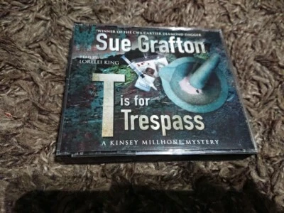 T is for Trespass by Sue Grafton (CD Audiobook, 2008) 3 Discs - Image 1 of 2