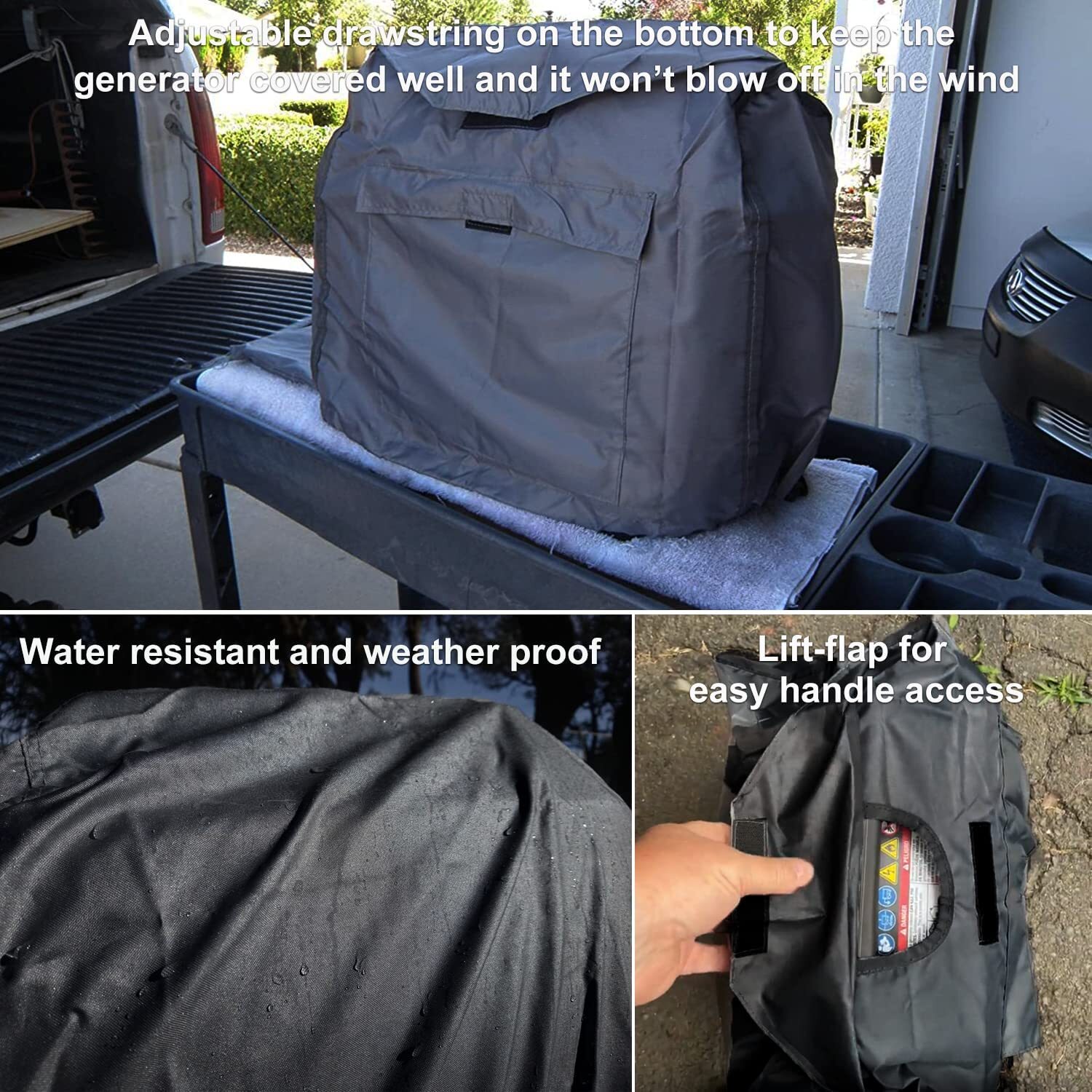 Generator Cover with Storage Pocket Fits for Honda Eu2000i Eu2200i