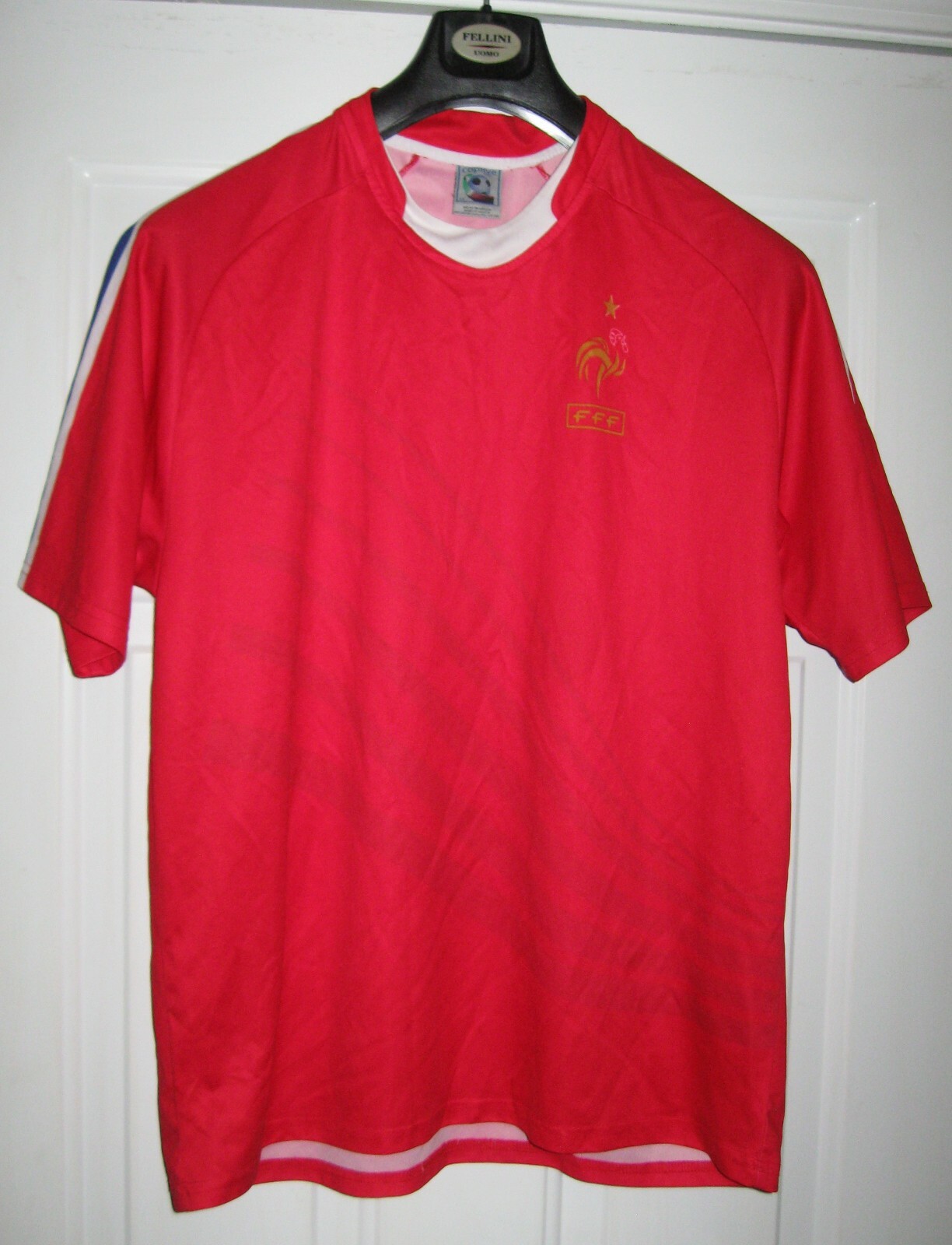 CAPTIVE SPORT FRANCE FFF MEN'S NO 10 RED POLYESTER SHORT SLEEVE SIZE XL