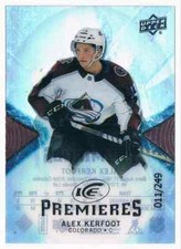 2017-18 UPPER DECK ICE PREMIERES ALEX KERFOOT ROOKIE 011/249 COLORADO AVALANCHE