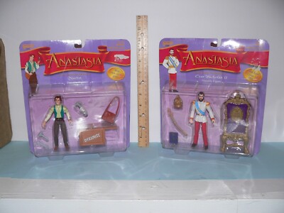 Lot Of 2 Anastasia Toy Figures Vintage 1997 Czar Nicholas II & Dimitri Galoob