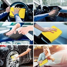 1PC Car Wash Towel Microfiber Plush Cleaning Drying Car Care Soft Cloth