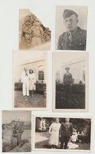 Qty 6 Military Armed Forces Uniform WWII Vintage Photo Group Lot World War 2 era