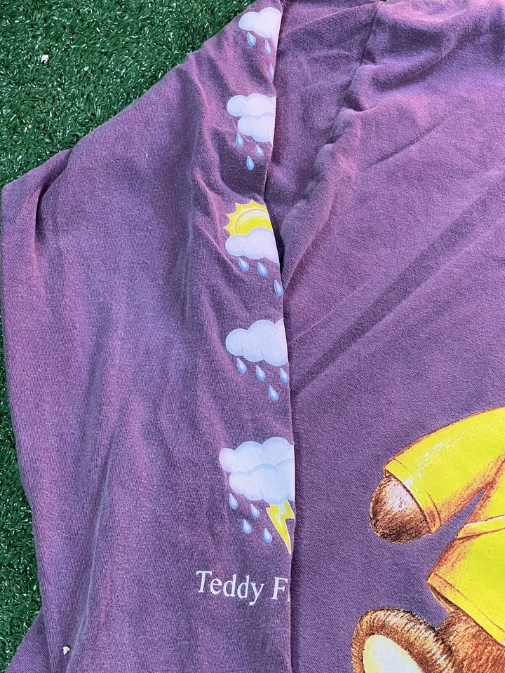 Teddy Fresh “I Have Crippling Anxiety” long-sleeve Shirt Size MD Bear Trendy - image 3 of 4
