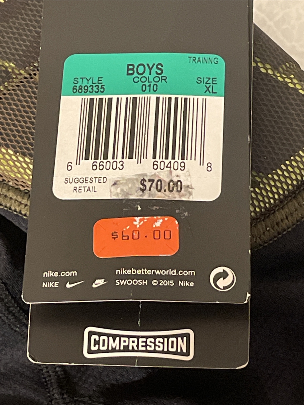 Nike Pro Combat 4 Pad Padded Football Compression Shirt YOUTH XL Black